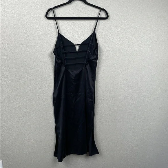 NWT Kiki De Montparnasse Harness Slip Dress Black Strappy Sz 8 - Picture 6 of 12